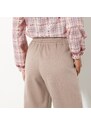 Blancheporte Široké hřejivé kalhoty ve vlněném vzhledu hnědošedá 40