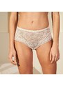 Confidence Lingerie Sada 2 vysokých kalhotek z krajky Talara, výšivka slonová kost 50/52