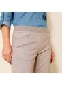 Blancheporte Boyfriend kalhoty, plátno šedobéžová 44