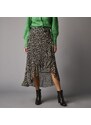 Blancheporte Dlouhá pouzdrová sukně s minimalistickým vzorem černá/režná 36