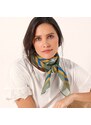 Blancheporte Čtvercový šátek z bio bavlny zelená