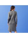 Blancheporte Pulovrové šaty s kapsami šedý melír 54