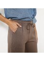 Blancheporte Rovné kalhoty z úpletu Milano hnědošedá 54