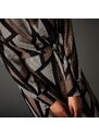 Blancheporte Košilové šaty s grafickým vzorem černá/hnědošedá 50