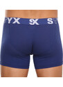 3PACK pánské boxerky Styx long sportovní guma tmavě modré (3U968)