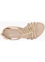 Blancheporte Páskové sandály s plnou patou zlatá 36