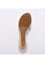 Blancheporte Pružné sandály na klínovém podpatku bílá 36