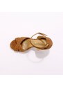 Blancheporte Kožené sandály na podpatku karamelová 36