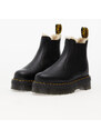 Dr. Martens 2976 Quad Fur Lined Platform Chelsea Boots Black Pisa