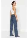 Trendyol Blue High Waist Wide Leg Jeans