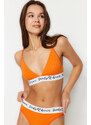 Trendyol Orange Cotton Elastic Knitted Lingerie Set