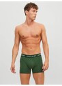 JACK & JONES Boxerky 'Kex' tmavě modrá / tmavě zelená / oranžová / bílá