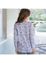 Blancheporte Pyžamové tričko s dlouhými rukávy a potiskem "okvětních lístků" potisk lila 38/40