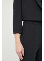 Kalhoty Pinko dámské, černá barva, zvony, high waist, 102851.A0HC