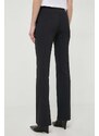 Kalhoty Pinko dámské, černá barva, zvony, high waist, 102862.A0HC