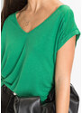 bonprix Tričko z jemné směsi s viskózou zelená Žena