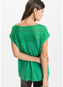 bonprix Tričko z jemné směsi s viskózou zelená Žena