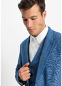 bonprix 3dílný oblek: sako, kalhoty, vesta Modrá