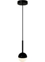 Nordlux Opálově bílé skleněné závěsné světlo Contina s černou základnou 10 cm