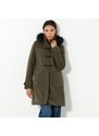 Blancheporte Jednobarevný kabát duffle-coat s kapucí khaki 38