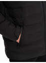 Ombre Men's winter jacket with detachable hood - black