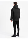 Ombre Men's winter jacket with detachable hood - black