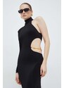 Šaty Elisabetta Franchi černá barva, maxi, AB55541E2