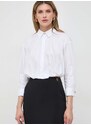 Bavlněná košile Elisabetta Franchi bílá barva, regular, s klasickým límcem, CA02641E2