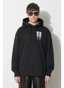 Bavlněná mikina Y-3 Graphic Hoodie pánská, černá barva, s kapucí, s potiskem, IZ3169