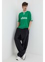 Tričko adidas Originals zelená barva, s potiskem, IM9457