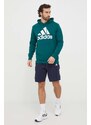 Bavlněné šortky adidas tmavomodrá barva, HA4339