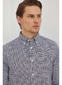 Bavlněná košile Tommy Hilfiger černá barva, regular, s límečkem button-down