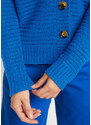 bonprix Zkrácený pletený kabátek Modrá