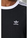 Šaty adidas Originals 3-Stripes Raglan černá barva, mini, oversize, IU2534