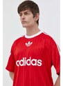 Tričko adidas Originals Adicolor Poly Tee červená barva, s potiskem, IM9458