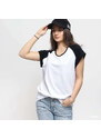 Dámské tričko Urban Classics Ladies Contrast Raglan Tee White/ Black