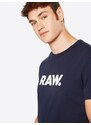 G-Star RAW Tričko 'Holorn' noční modrá / bílá