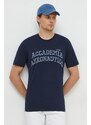 Bavlněné tričko Aeronautica Militare tmavomodrá barva, s potiskem