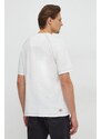 Bavlněné tričko Aeronautica Militare bílá barva