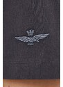 Bavlněné tričko Aeronautica Militare šedá barva, s potiskem
