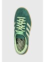 Semišové sneakers boty adidas Originals Handball Spezial zelená barva, IE5896