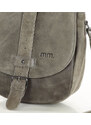 MARCO MAZZINI KHAKI VELKÁ CROSSBODY TAŠKA S KLOPOU