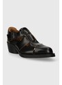 Kožené sandály Camper Bonnie dámské, černá barva, na podpatku, K201635.001