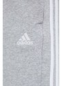 Kraťasy adidas pánské, šedá barva, melanžové, IJ6485