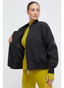 Bomber bunda adidas by Stella McCartney černá barva, přechodná, oversize, IP1370