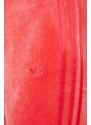 Velurové teplákové kalhoty adidas Originals růžová barva, s aplikací, IT7563