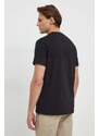 Bavlněné tričko Guess černá barva, s aplikací, M4RI27 K8FQ4