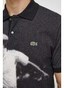 Bavlněné polo tričko Lacoste černá barva