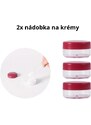 RZS BEAUTY CESTOVNÍ SADA PRŮHLEDNÝCH LAHVIČEK A NÁDOBEK 5 ks - šedá barva