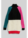 SVETR KARL LAGERFELD COLOUR BLOCK KNIT TUNIC